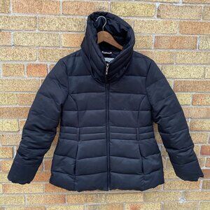 RARE 2012 Mango Duck Feather Jacket Black Large